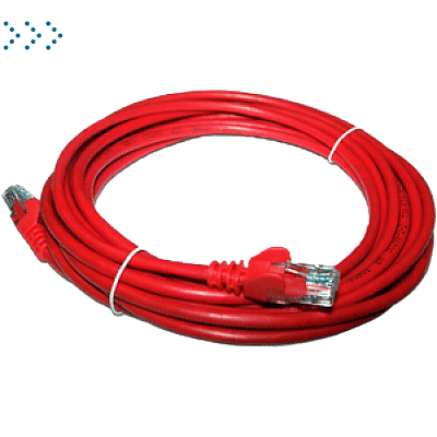 Патч-корд LANMASTER UTP кат.5Е, с заливными колпачками, 3.0 м, красный