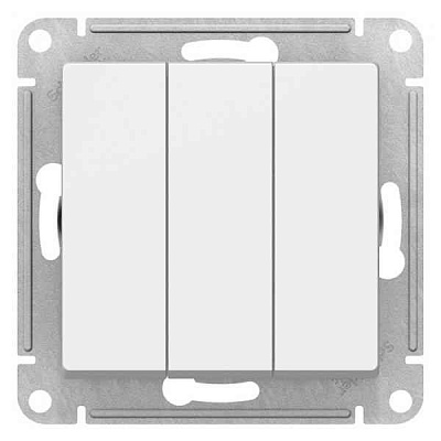 ШЭ Атлас Выкл. 3кл. с/у,  10А, (б/рамки, белый) ATN000131 (20шт/уп)