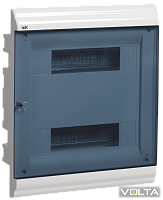 БОКС  ЩРВ-П (пласт.)24 мод.встр.черный (360x306x102) ИЭК