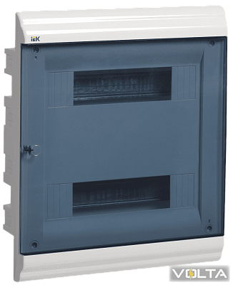 БОКС  ЩРВ-П (пласт.)24 мод.встр.черный (360x306x102) ИЭК