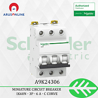 A9K24306 АВТОМАТИЧЕСКИЙ ВЫКЛЮЧАТЕЛЬ iK60 3П 6A C