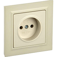 ИЭК Брайт Роз. 1м без з/к/ш 10А РСР10-1-0-БрБ бел.в сборе IEK