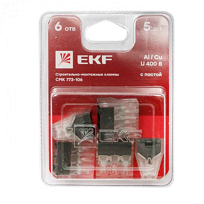 Клемма монтажная КБМ- 773-106 2,5мм2  6-к-та (СМК 773-106) EKF