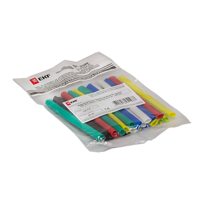 Трубка ТУТнг   8/4 набор:7 цветов по 3шт. 100мм. EKF