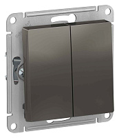 ШЭ Атлас Перекл. 2кл. с/у,  10А, (б/рамки, сталь) ATN000965 (5шт/уп)