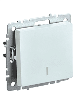 ИЭК Брайт Выкл. 1-кл. с индикацией 10А ВС10-1-1-БрЖ жемчуг IEK