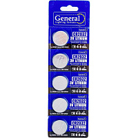 Элемент питания CR2032 GBAT-CR2032  кнопочная литиевая 5pcs/card General 800568