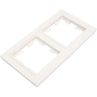 ИЭК Брайт Рамка  2-я РУ-2-2-Бр стекло белый RE IEK