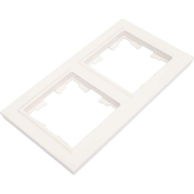 ИЭК Брайт Рамка  2-я РУ-2-2-Бр стекло белый RE IEK