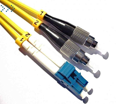 Патч-корд оптический TWT, PVC, дуплексный, LC/UPC-FC/UPC, SM OS2, 1.0 м