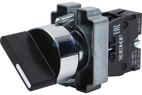 Переключат. LAY5-BJ25 на 2 полож. черн. I-O дл. ручка ИЭК BSW70-BJ-2-K02