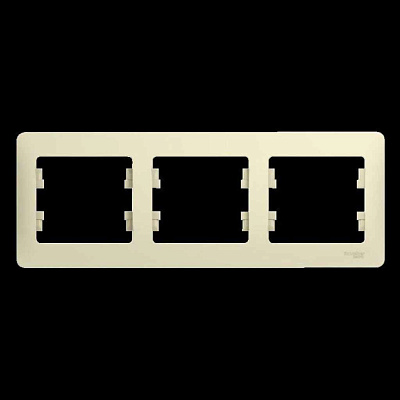 ШЭ Глосса Рамка 3-я гориз. GSL000203 (беж) (15шт/уп)