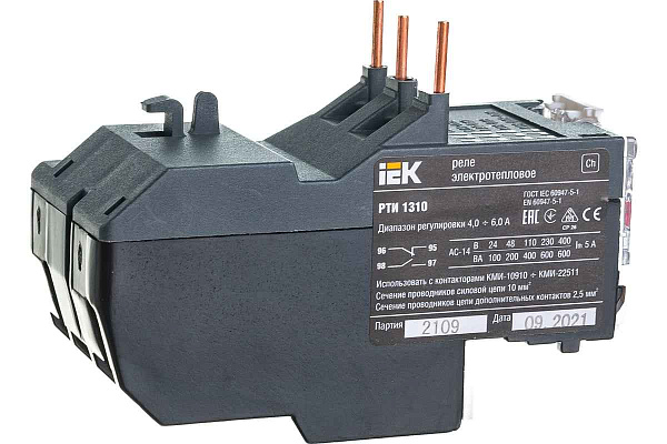 Реле тепловое РТИ-1310 (4,0-6,0А) ИЭК