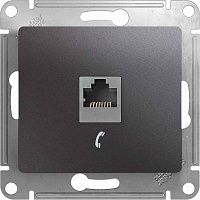 ШЭ Глосса Роз.телеф. с/у RJ11 (графит, б/рамки) GSL001381T (10шт/уп)