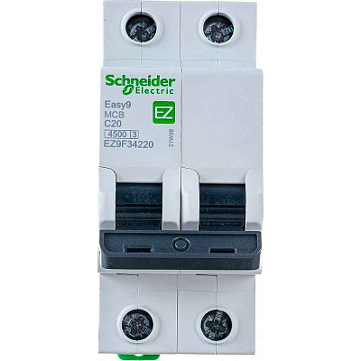 Автомат  2п 20А (C) 4,5кА EASY 9 Schneider Electric EZ9F34220