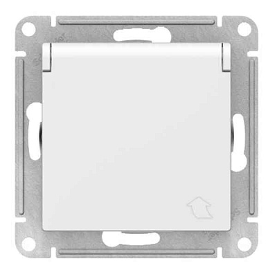 ШЭ Атлас Роз. 1-я с/у с/з з/шт с крышкой, 16А, IP20, (б/рамки, гриф) ATN000746 (10шт/уп)