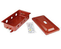 Коробка металлическая с заглушкам 336х175х100 (7 отверстий: 6Ø25, 1Ø32)IP65 ГОФРОМАТИК