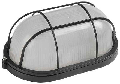 НПП 1402 60Вт овал черный с реш. GCF-O-E27-60-IP65 General