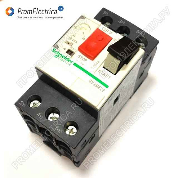 Автоматический выключатель GV2ME16C АВТОМАТИЧЕСКИЙ ВЫКЛЮЧАТЕЛЬ С КОМБИНИРОВАННЫМ РАСЦЕПИТЕЛЕМ 9-14А Schneider