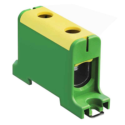 Клемма вводная КВС силовая 16-95 кв.мм. 2-рядная желто-зеленая EKF