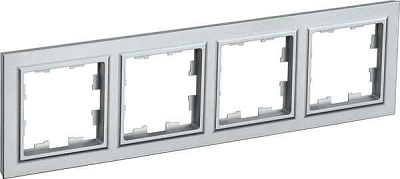 ИЭК Брайт Рамка  4-я РУ-4-БрС сталь IEK