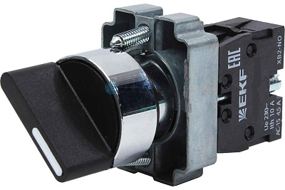 Переключат. LAY5-BJ25 на 2 полож. черн. I-O дл. ручка ИЭК BSW70-BJ-2-K02