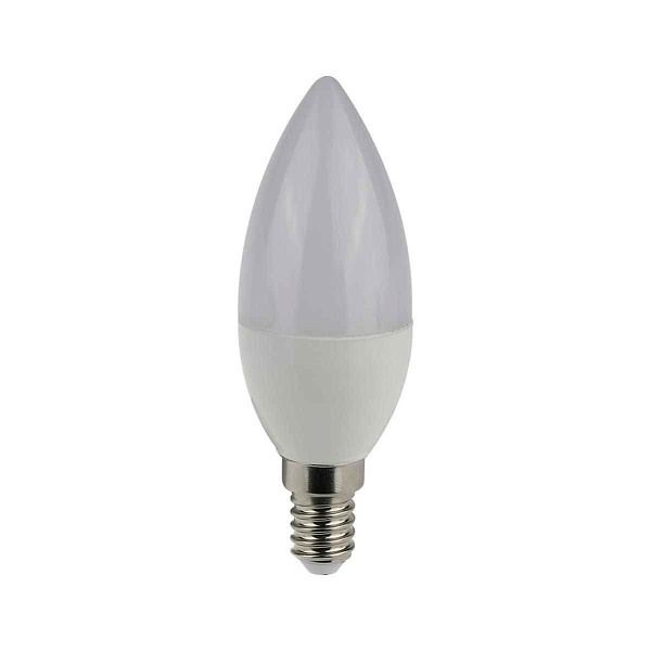 Лампа ЛЕД  E14  5Вт свеча мат.4К LED Candle C37 400lm 4000K E14 IEK