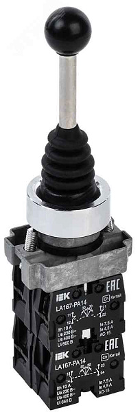 Джойстик LA167-PA14 , 4 пол. с фиксацией черный ИЭК