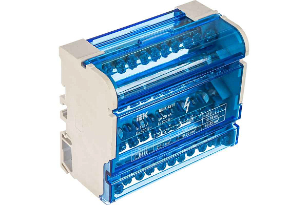 Шина нулевая в корпусе "N" 4x11 групп на DIN-рейку  (ИЭК)