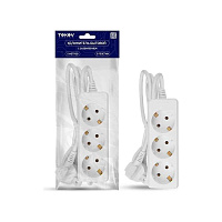 Удлинитель  3 м  5 роз. с заземл., з/шт., с выкл. 10А (3x0,75), Navigator 71557