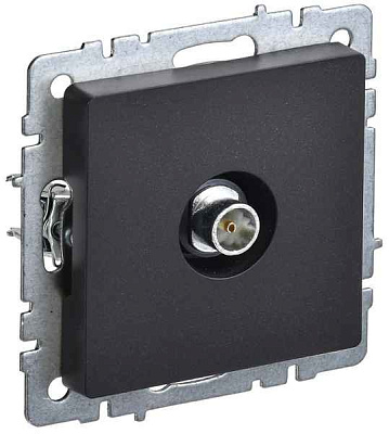 ИЭК Брайт Роз. TV оконечная РТВ11-0-БрЧ черн. IEK