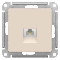 ШЭ Атлас Роз.телеф. с/у RJ11, (б/рамки, беж) ATN000281 (10шт/уп)