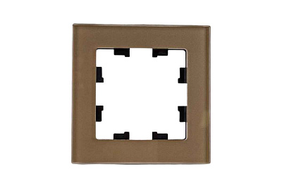 ШЭ Атлас рамка 1-я,(орг.стекло ШАМПАНЬ) ATN320501 (1шт/уп)