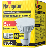 Лампа ЛЕД  PAR16/GU10  5W 4000K NLLB-PAR16-5-230-4K-GU10 Navigator 82565