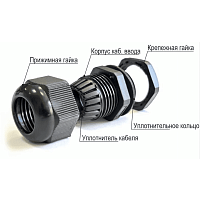 Сальник MG 32 пластик (16-21мм) IP68 серый ГОФРОМАТИК