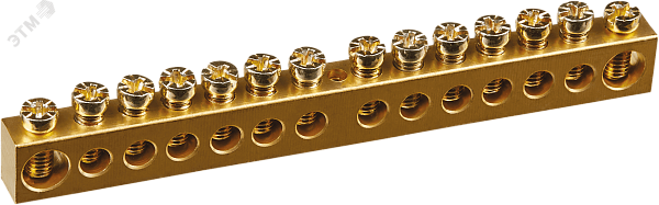 Шина нулевая "N" 8x12мм 14/1(14 групп/крепеж по центру) (ИЭК)