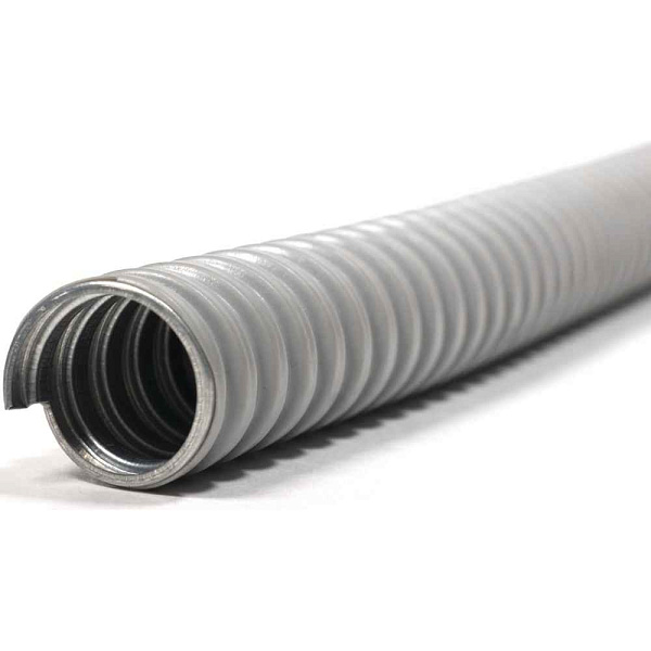 Металлорукав в ПВХ изоляции МРПИ нг  22  (50 м/уп.) серый ГОФРОМАТИК