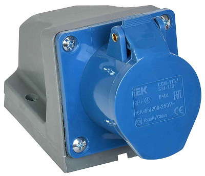 Силовая стацион.роз.о/п 113 2Р+РЕ 16А 220В IP44 MAGNUM ИЭК