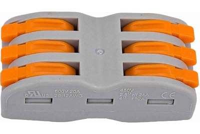 Клемма соединительная СК-413 (2,5мм2) 3 к-та (СМК 222-413) ИЭК