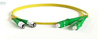 Патч-корд оптический TWT, PVC, дуплексный, SC/APC-SC/APC, SM OS2, 5.0 м