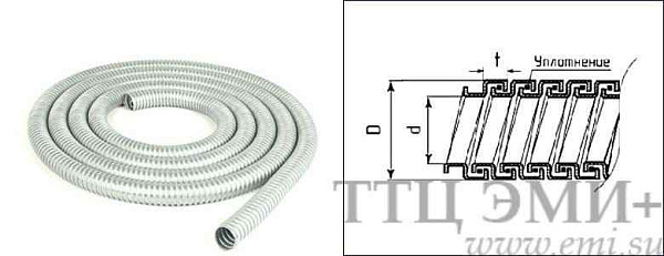 Металлорукав Р3-ЦА  75  (8 м/уп.) ГОФРОМАТИК