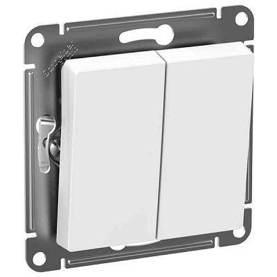 ШЭ Атлас AQUA Выкл. 2кл. с/у IP44,  10А, (б/рамки, белый) ATN440151 (20шт/уп)