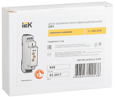 Реле  времени ORT. 1конт. 12-240 В AC/DC IEK