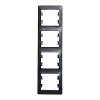 ШЭ Глосса Рамка 4-я верт.   GSL000708 (антрацит) (15шт/уп)