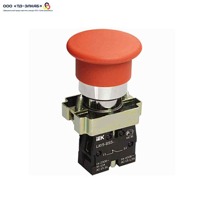 Кнопка LAY5-BC42"Грибок"красная 1 НЗ ИЭК