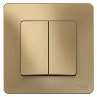 ШЭ Глосса Выкл. 2кл. с/у 10А (титан, б/рамки) GSL000451 (20шт/уп)