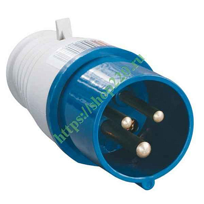 Силовая вилка 023 2Р+РЕ 32А 220В IP44 ИЭК MAGNUM РФ