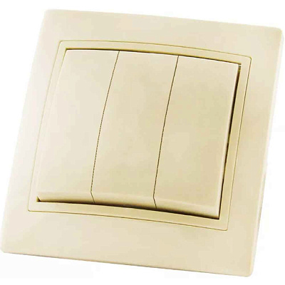 ШЭ Глосса Выкл. 3кл. с/у (перламутр, б/рамки) GSL000631 (20шт/уп)