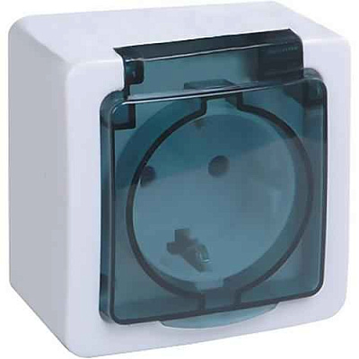 ИЭК Гермес PLUS роз. 1м РСб20-3-ГПБд с з/к о/у  IP54 (цвет крышки:дымчатый)  ИЭК