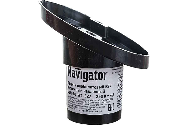 Патрон Е27 карб.настен. NLH-BL-W1-E27 Navigator 71 607